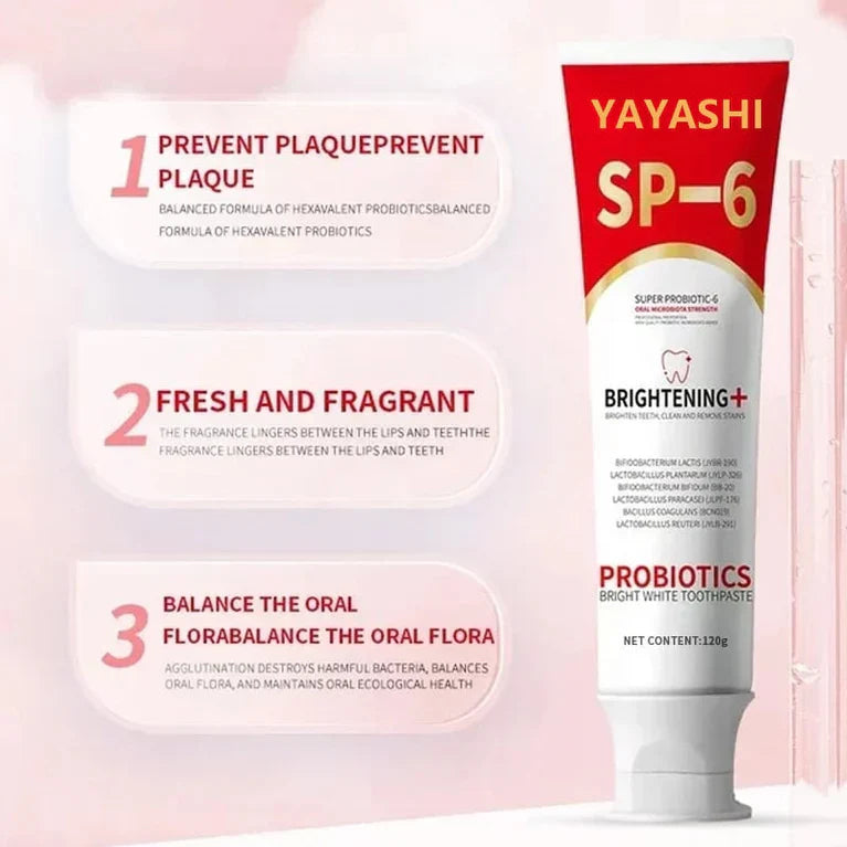 🔥2024 HOT SALE🔥YAYASHI SP-6 Probiotic Whitening Toothpaste